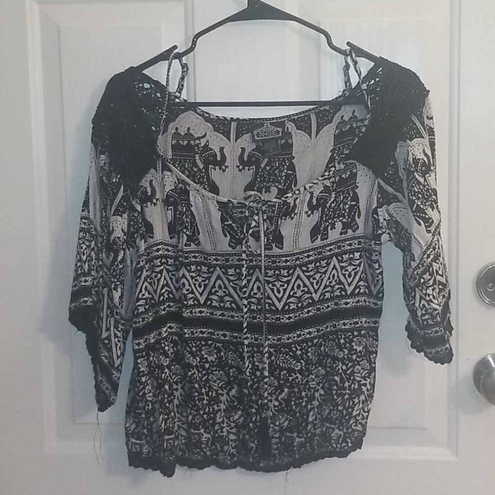 Angie off the shoulder shirt